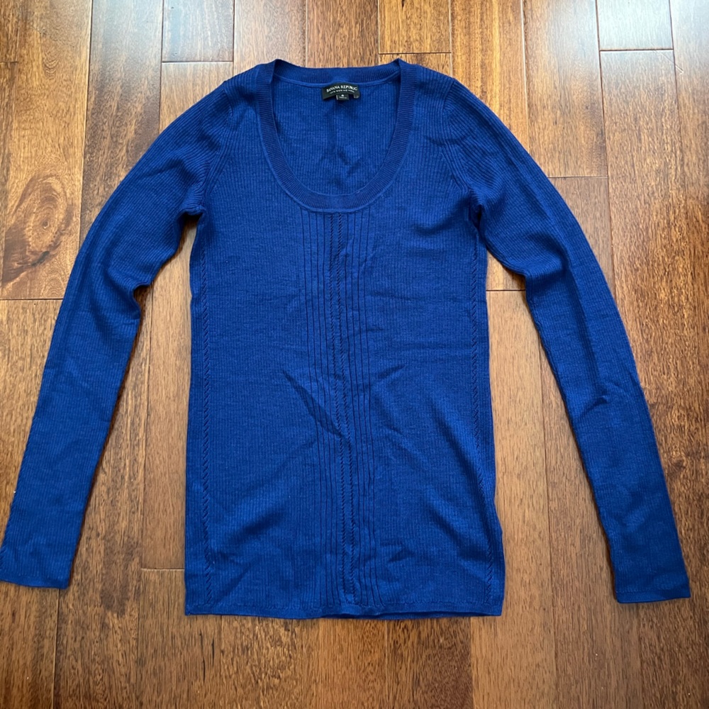 NWOT Banana Republic Royal Blue Merino Wool Sweater
